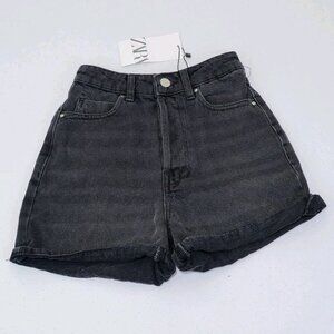 ZARA Mom Short High Rise Rigid Women's Sizes 0 NEW With Imperfection